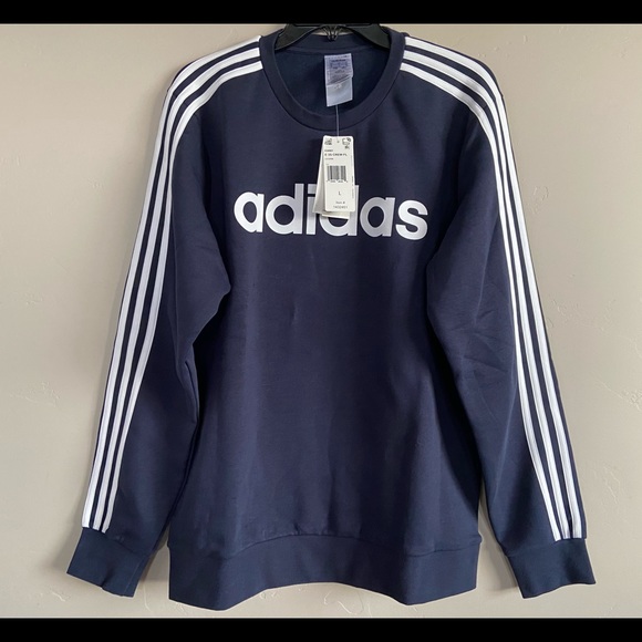 adidas Other - NEW Adidas Mens Fleece Logo Crew Neck Sweatshirt